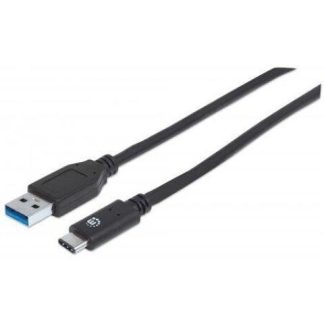 MANHATTAN CABLE USB 3.0 C MACHO - USB 3.0 A MACHO 1 METRO NEGRO