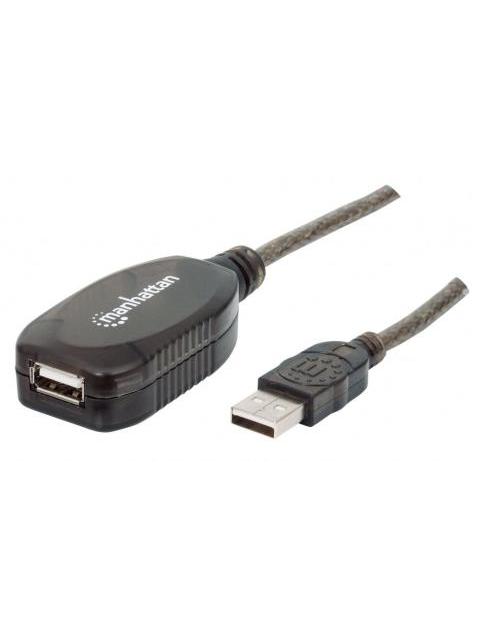 MANHATTAN CABLE USB A MACHO - USB A HEMBRA 10 METROS NEGRO