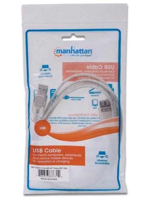 MANHATTAN CABLE USB A MACHO - USB A HEMBRA 1.8 METROS PLATA - Image 6