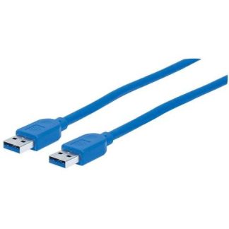 MANHATTAN CABLE USB A MACHO - USB A MACHO 1.8 METROS AZUL