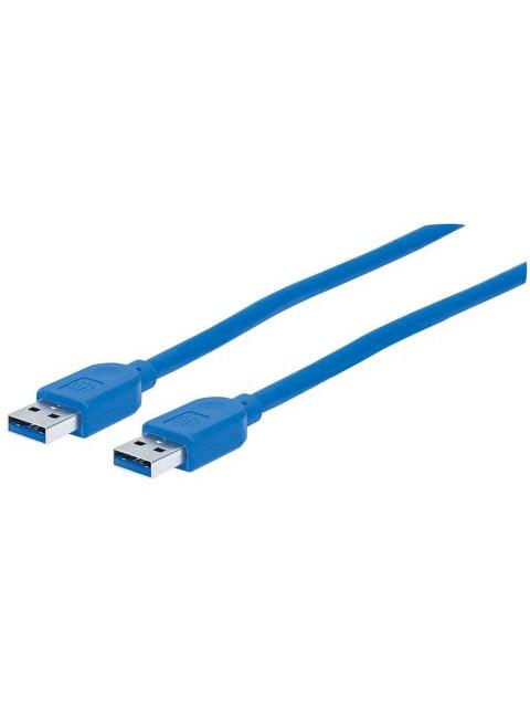 MANHATTAN CABLE USB A MACHO - USB A MACHO 1.8 METROS AZUL