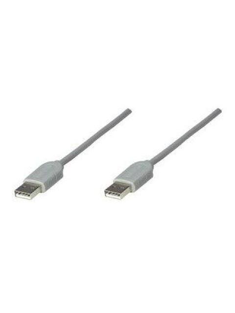 MANHATTAN CABLE USB A MACHO - USB A MACHO 1.8 METROS GRIS