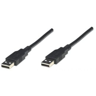 MANHATTAN CABLE USB A MACHO - USB A MACHO 1.8 METROS NEGRO