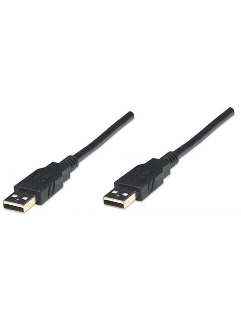 MANHATTAN CABLE USB A MACHO - USB A MACHO 1.8 METROS NEGRO