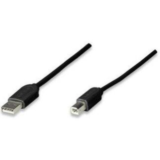 MANHATTAN CABLE USB A - USB B 1.8 METROS NEGRO