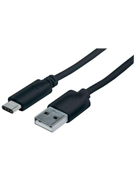 MANHATTAN CABLE USB C DE ALTA VELOCIDAD USB C MACHO - USB A MACHO 1 METRO NEGRO