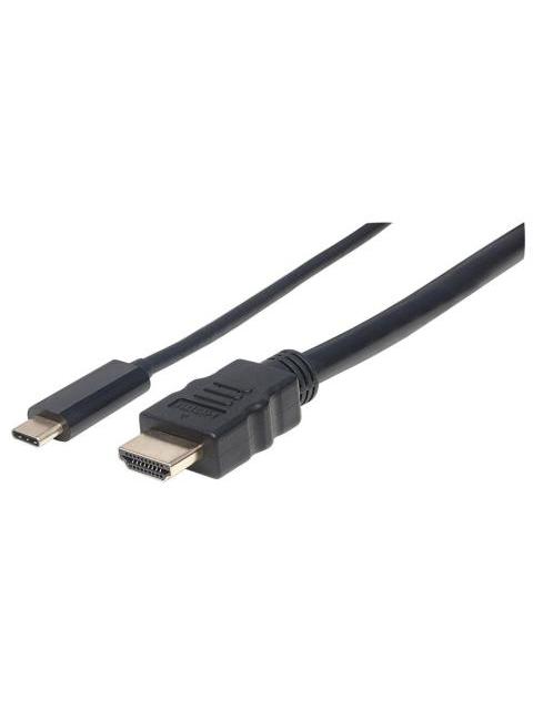 MANHATTAN CABLE USB C MACHO - HDMI MACHO 1 METRO NEGRO