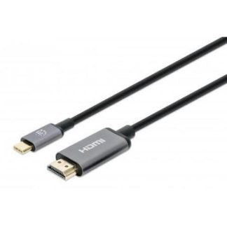 MANHATTAN CABLE USB C MACHO - HDMI MACHO 2 METROS NEGRO-PLATA