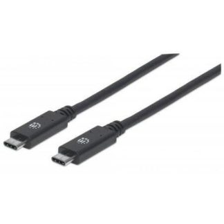 MANHATTAN CABLE USB C MACHO - USB C MACHO 1 METRO NEGRO
