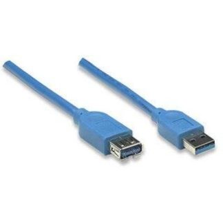 MANHATTAN CABLE USB MACHO - USB HEMBRA 2 METROS AZUL