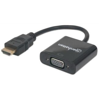 MANHATTAN CONVERTIDOR HDMI MACHO - VGA HEMBRA NEGRO