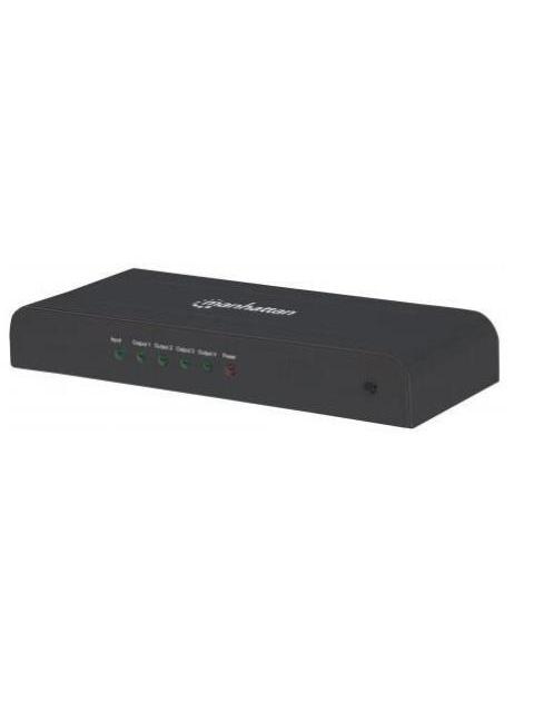 MANHATTAN DIVISOR DE VIDEO HDMI 4 PUERTOS NEGRO