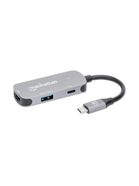 MANHATTAN DOCKING STATION 130707 USB C 1X USB 1X USB C 1X HDMI GRIS