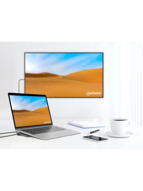 MANHATTAN DOCKING STATION 190305 USB-C 2 X USB-C 3.0 2 X USB-A 3.0 1 X USB-A 2.0 2 X HDMI 1 X DISPLAYPORT 1 X RJ-45 1 X 3.5MM MICROSD-SD - Image 9