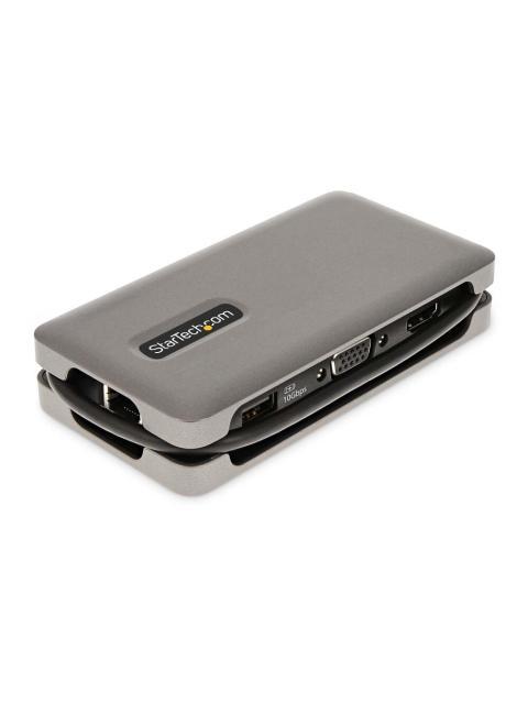 MANHATTAN DOCKING STATION DKT31CVHPD3 USB C HDMI VGA RJ-45 PLATA - Image 3