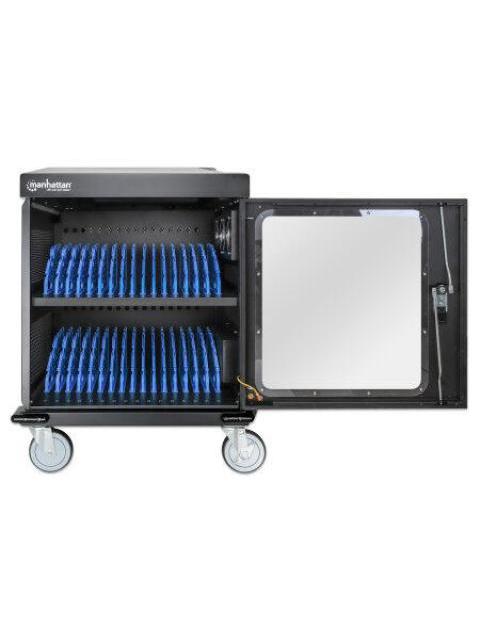 MANHATTAN ESTACION DE CARGA 180931 32 CONTACTOS AC 120V NEGRO - Image 5