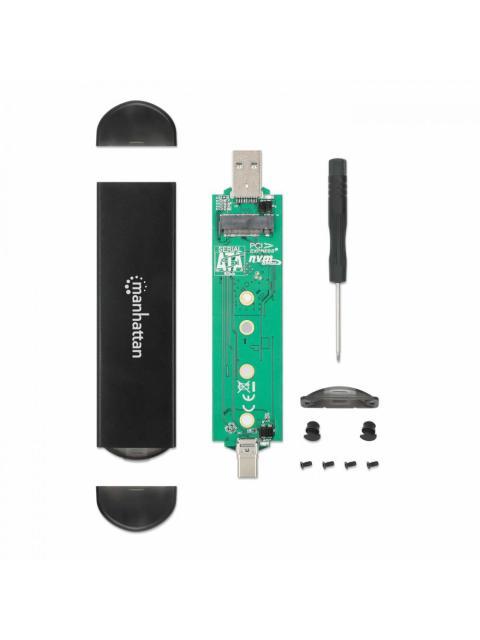 MANHATTAN GABINETE DE SSD M.2 USB-A-USB-C NEGRO - Image 7