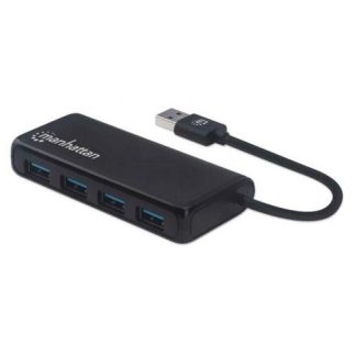 MANHATTAN HUB USB 3.2 MACHO - 4X USB 3.2 HEMBRA 5000 MBIT-S NEGRO
