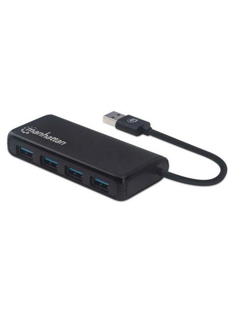 MANHATTAN HUB USB 3.2 MACHO - 4X USB 3.2 HEMBRA 5000 MBIT-S NEGRO