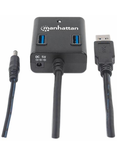 MANHATTAN HUB USB A 3.0 DE SUPERVELOCIDAD 4 PUERTOS 5000 MBIT-S CON FUENTE - Image 6