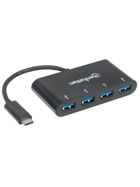 MANHATTAN HUB USB C 3.0 MACHO - 4X USB A 3.0 HEMBRA 5000 MBIT-S NEGRO - Image 3