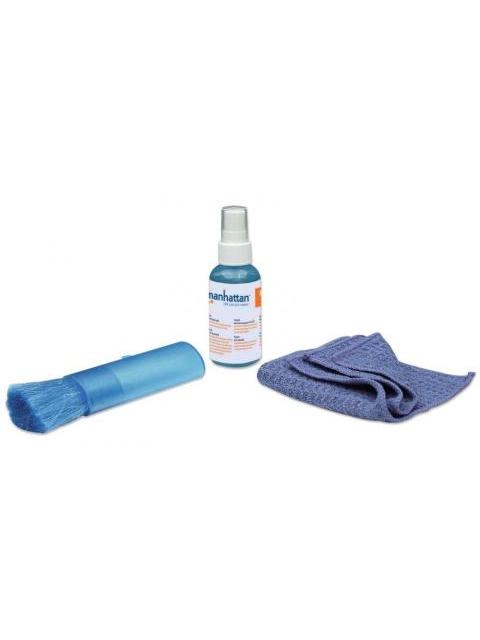 MANHATTAN KIT DE LIMPIEZA PARA PC Y PANTALLA - INCLUYE SOLUCION DE LIMPIEZA BROCHA PANO DE MICROFIBRA Y BOLSA PARA GUARDAR