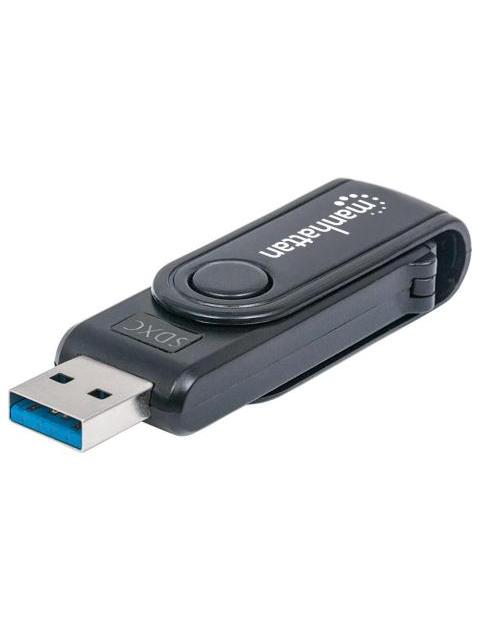 MANHATTAN LECTOR DE MEMORIA USB 3.0 5000 MBIT-S NEGRO