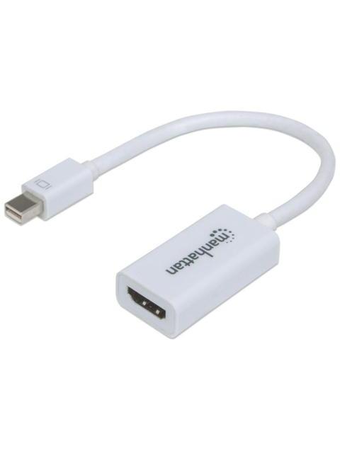 MANHATTAN MINI ADAPTADOR HDMI HEMBRA - MINI DISPLAYPORT 1.2 MACHO 17CM BLANCO