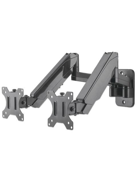MANHATTAN SOPORTE DE PARED 2 MONITORES 17 - 32 HASTA 8KG NEGRO