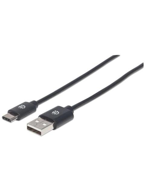 MANHATTAN USB A MACHO - USB C MACHO 2 METROS NEGRO
