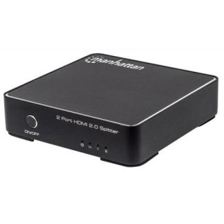 MANHATTAN VIDEO SPLITTER HDMI 2 PUERTOS NEGRO