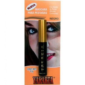 MASCARA DE PESTAÑAS COLOR NEGRO CON ACEITE DE RICINO YAKARTA