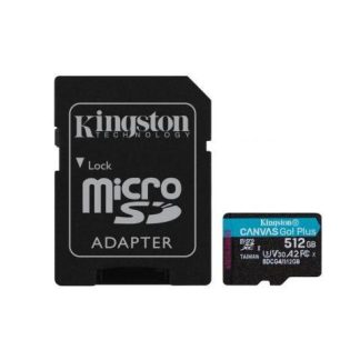 MEMORIA FLASH KINGSTON CANVAS GO! PLUS 512GB MICROSD UHS-I CLASE 10 CON ADAPTADOR