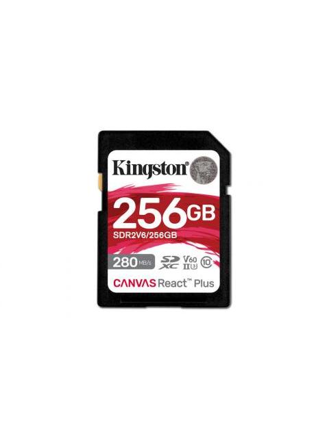 MEMORIA FLASH KINGSTON CANVAS REACT PLUS V60 256GB SDXC UHS-II CLASE 10