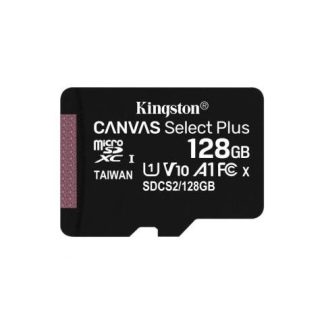 MEMORIA FLASH KINGSTON CANVAS SELECT PLUS 128GB MICROSDXC UHS-I CLASE 10 CON ADAPTADOR