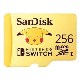 MEMORIA FLASH SANDISK PIKACHU 256GB MICROSDXC UHS CLASE 3