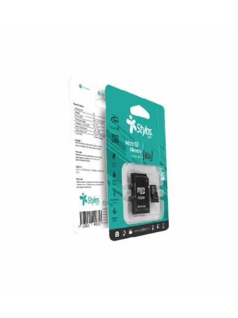 MEMORIA FLASH STYLOS 8GB MICROSD CLASE 4 CON ADAPTADOR