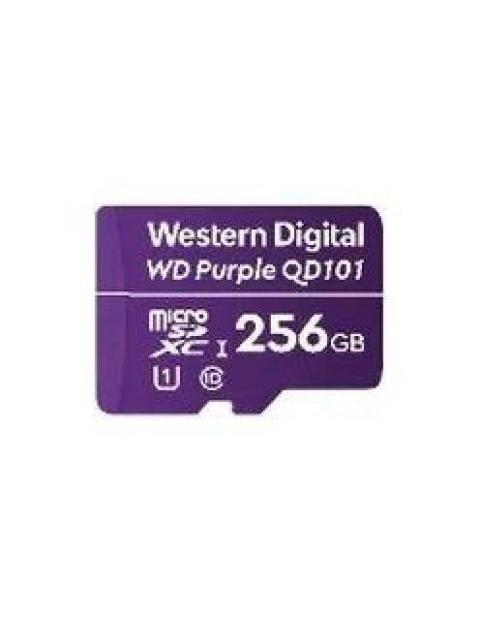 MEMORIA MICRO SD WD PURPLE 256GB CLASE 10 CLASE DE VELOCIDAD UHS 1 (U1) WDD256G1P0C