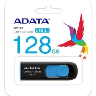 MEMORIA USB ADATA UV128 NEGRO 128 GB USB 3.2 (RETROCOMPATIBLE CON 3.0 Y 2.0) 100 MB-S 40 MB-S