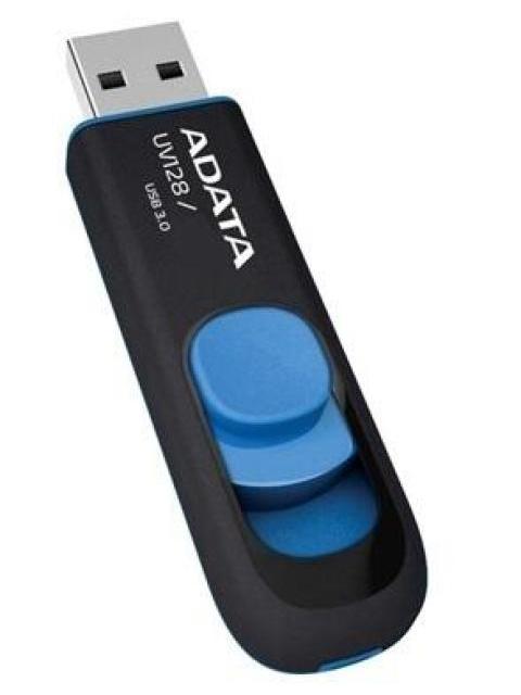 MEMORIA USB ADATA UV128 NEGRO 32 GB USB 3.2 (RETROCOMPATIBLE CON 3.0 Y 2.0) 100 MB-S