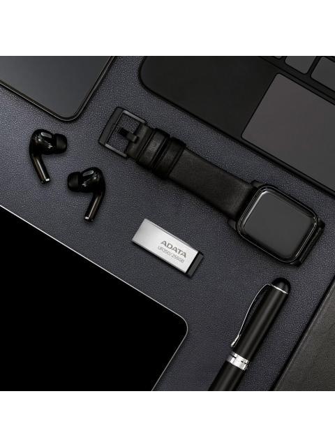MEMORIA USB DE 256GB UR350 3.2 GEN 1 (RETROCOMPATIBLE 3.0 Y 2.0) DISENO ELEGANTE SIN TAPA. COLOR METALICO NEGRO. UR350256GRSR-BK - Image 8