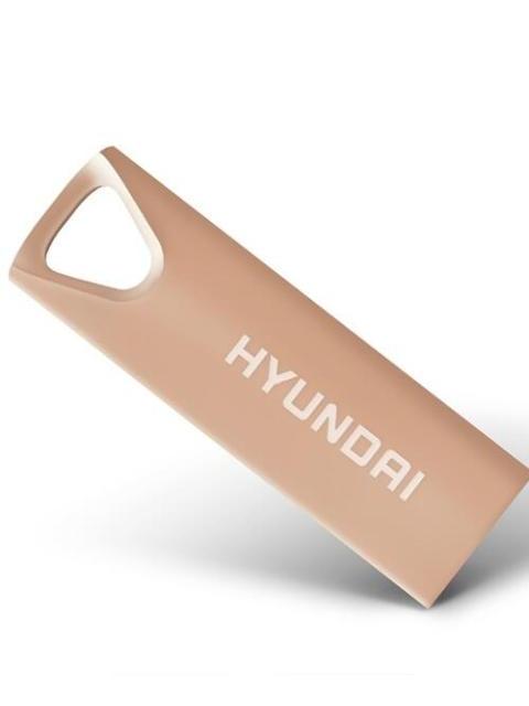 MEMORIA USB HYUNDAI BRAVO DELUXE 16GB USB 2.0 LECTURA 10MB-S ESCRITURA 3MB-S ORO ROSADO