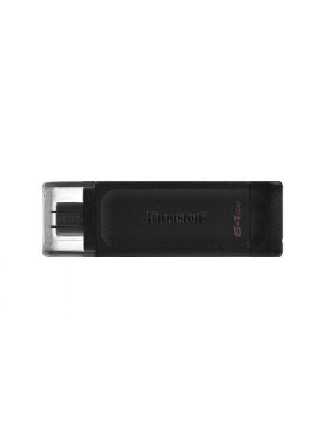 MEMORIA USB KINGSTON DATATRAVELER 70 64GB USB-C 3.2 NEGRO