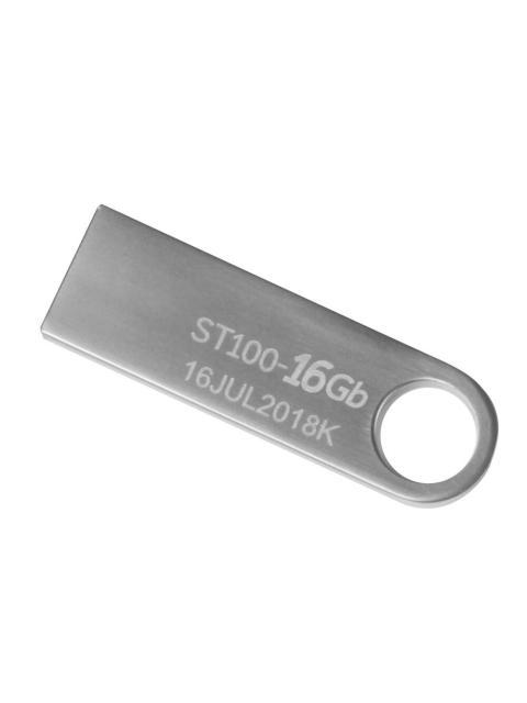 MEMORIA USB STYLOS ST100 16GB USB 2.0 PLATA
