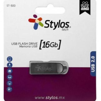MEMORIA USB STYLOS ST500 16GB USB 2.0 PLATA