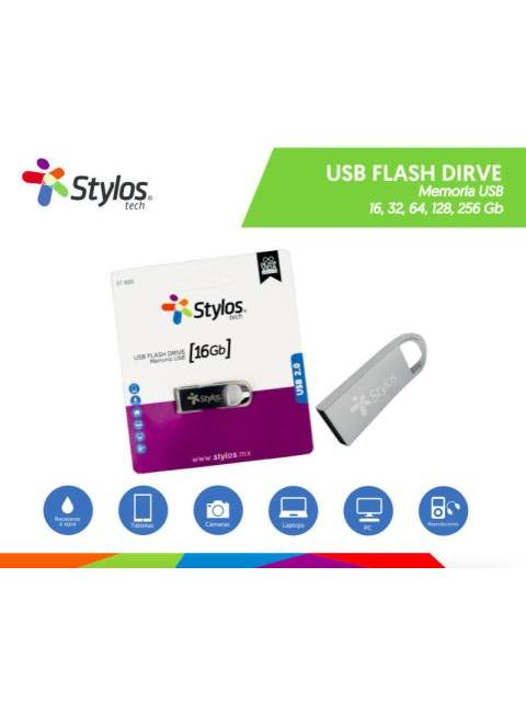 MEMORIA USB STYLOS ST500 16GB USB 2.0 PLATA - Image 5