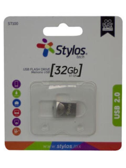 MEMORIA USB STYLOS STMUS41S 32GB USB 2.0 GRIS