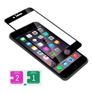 MICA CRISTAL TEMPLADO 9D PARA IPHONE 6 PLUS NEGRO