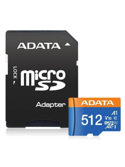 MICRO SECURE DIGITAL ADATA PREMIER A1 UHSI 512GB CLASS 10 VELOCIDAD DE LEC-ESC 100-25 (MB-S). AUSDX512GUICL10A1RA1