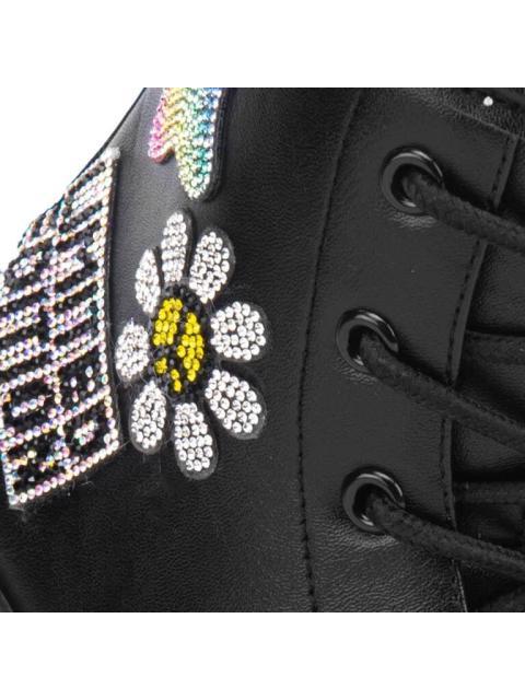 BOTIN MILITAR CON PEDRERIA NEGRO VIVIS SHOES KIDS - Image 6